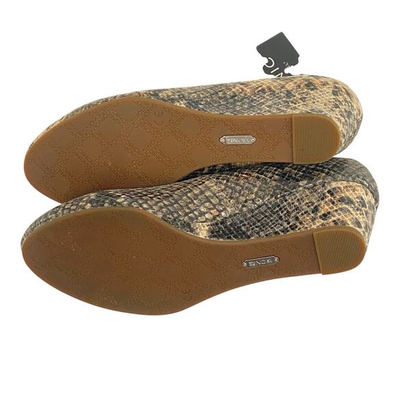 Vionic Antonia Snake Print Leather Wedges Women’s Size 5 Orthopedic Comfort Heel - Picture 8 of 12